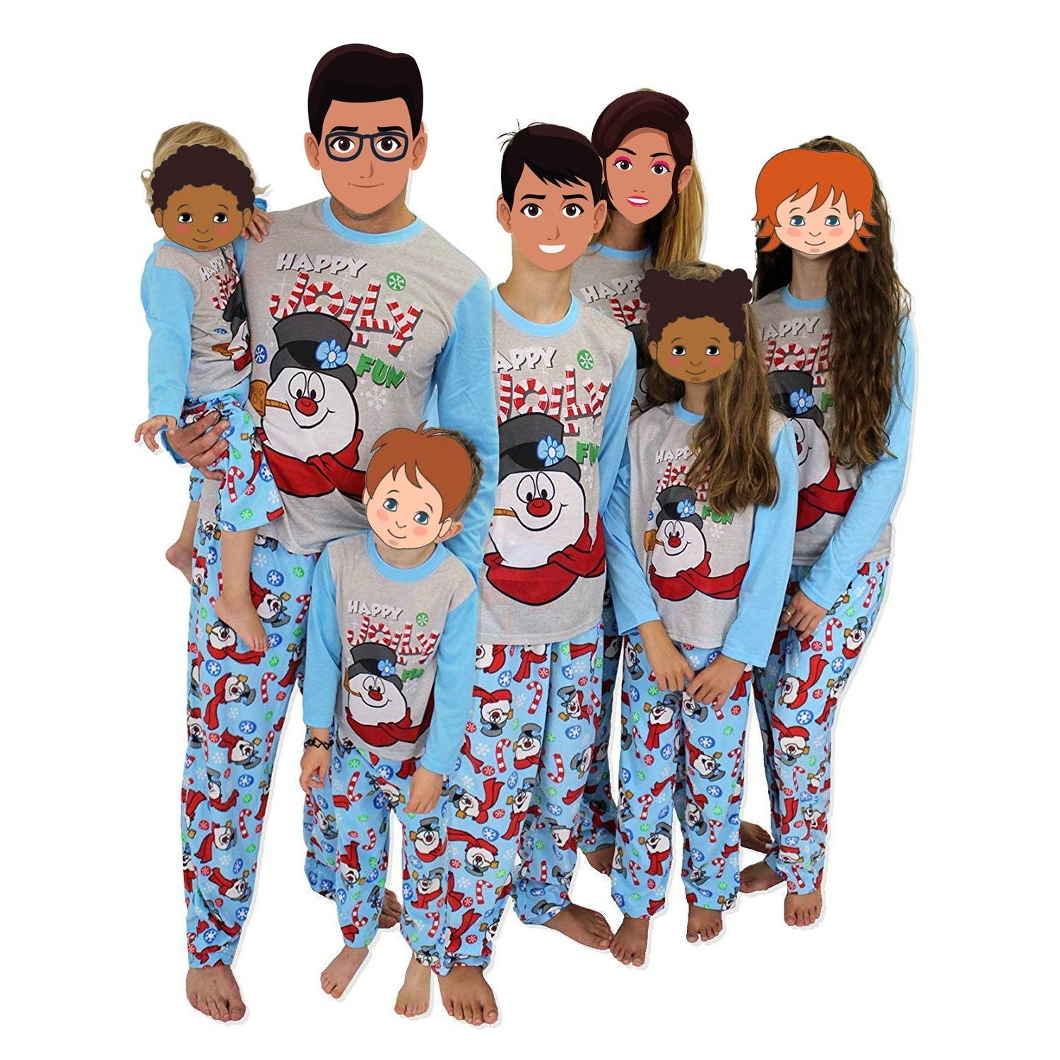 Christmas Family Matching Pajamas Sets Santa Claus Printed Sleepwear