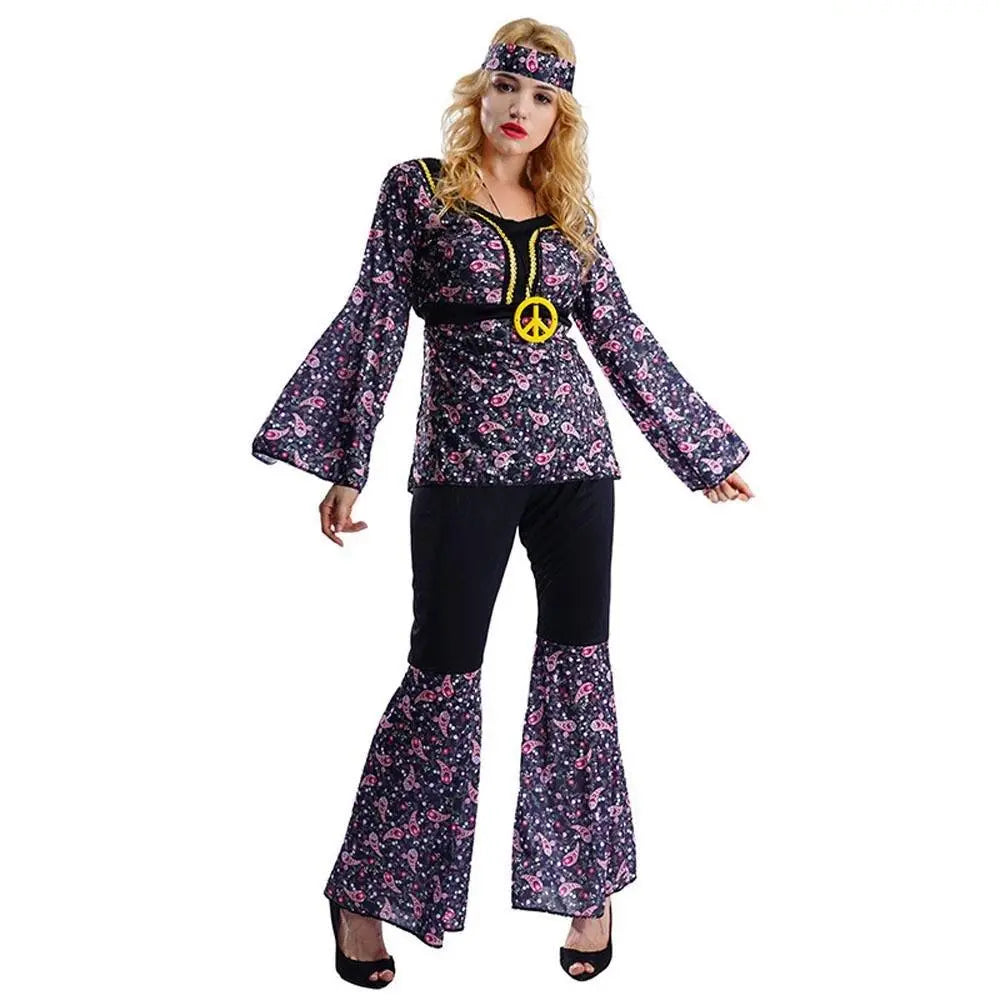 70s Costumes Hip Hop Rock Hippie Vintage Cosplay Halloween Outfit - Pajamasbuy