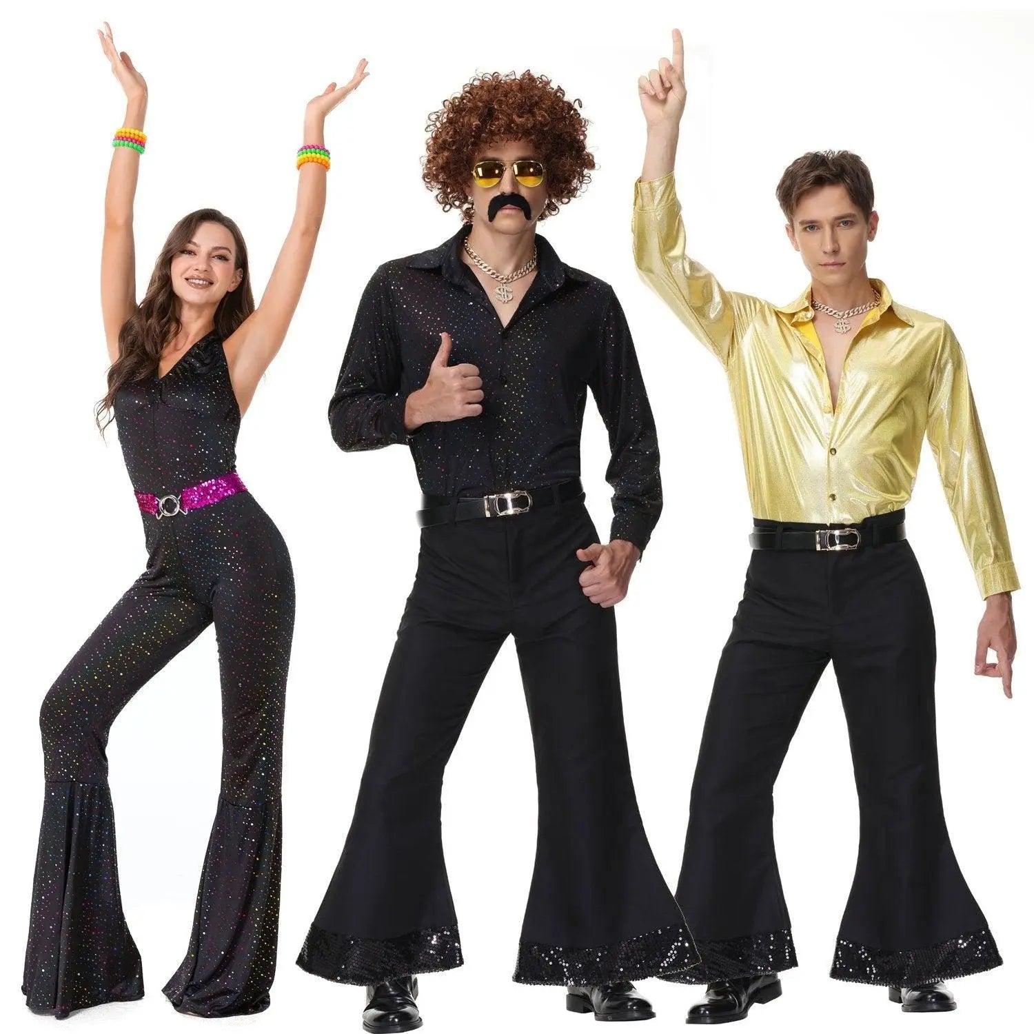 70s Hip Hop Rock Hippie Costumes Fancy Dress Cosplay Halloween Outfit For Adult - Pajamasbuy