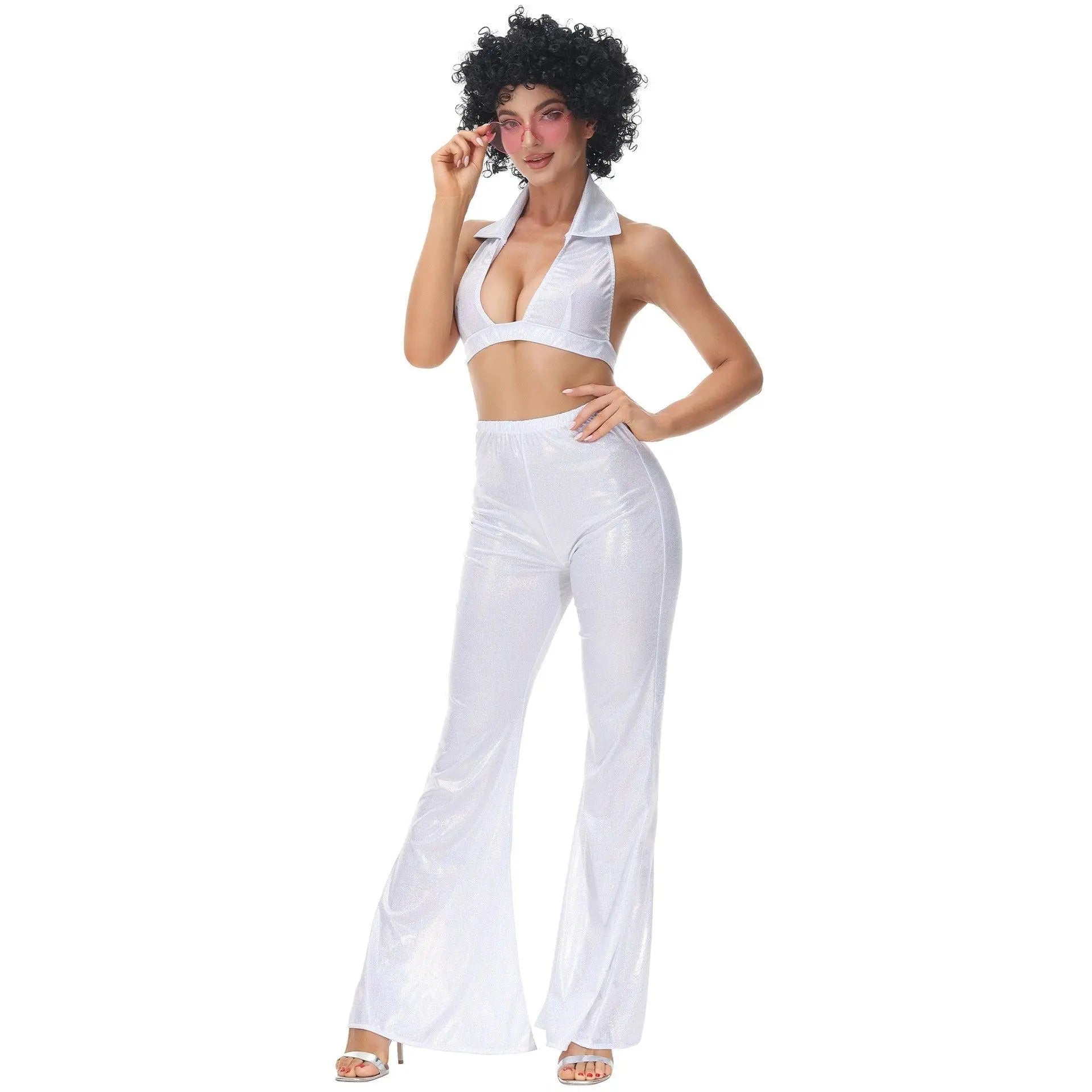 80s Retro Disco Costumes Cosplay Halloween Outfit For Female - Pajamasbuy