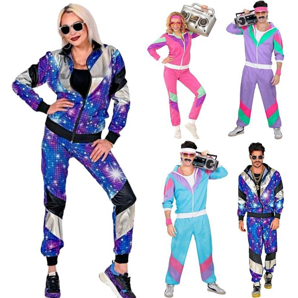 80s Retro Disco Hip Hop Blazer Adult Cosplay Costume Outfits Carnival Suit - Pajamasbuy