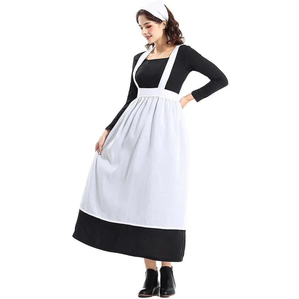 Adult Female French Manor Maid Dress Retro Halloween Costume - Pajamasbuy