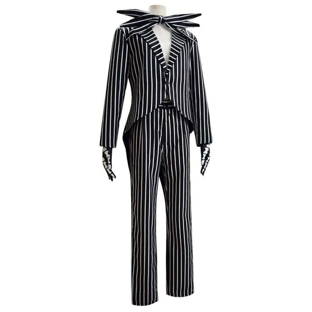 Adult kids Jack Skellington Sally Suit Costume The Nightmare Before Christmas for women men Boy Girl full Set - Pajamasbuy