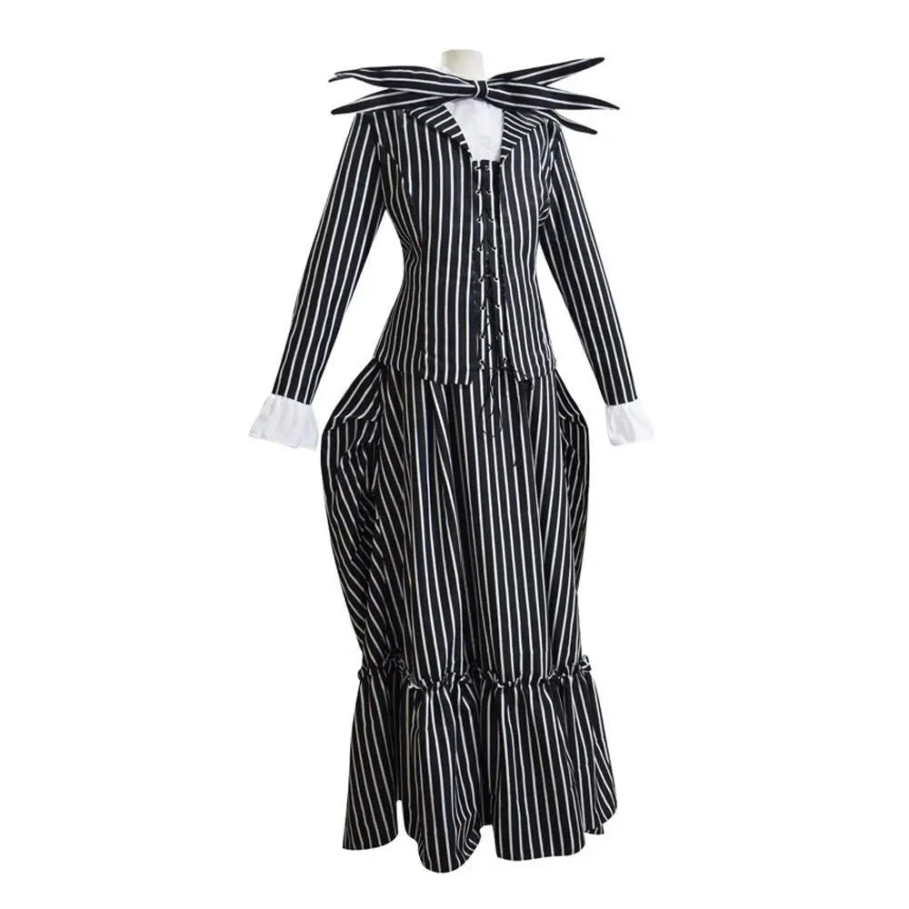 Adult kids Jack Skellington Sally Suit Costume The Nightmare Before Christmas for women men Boy Girl full Set - Pajamasbuy