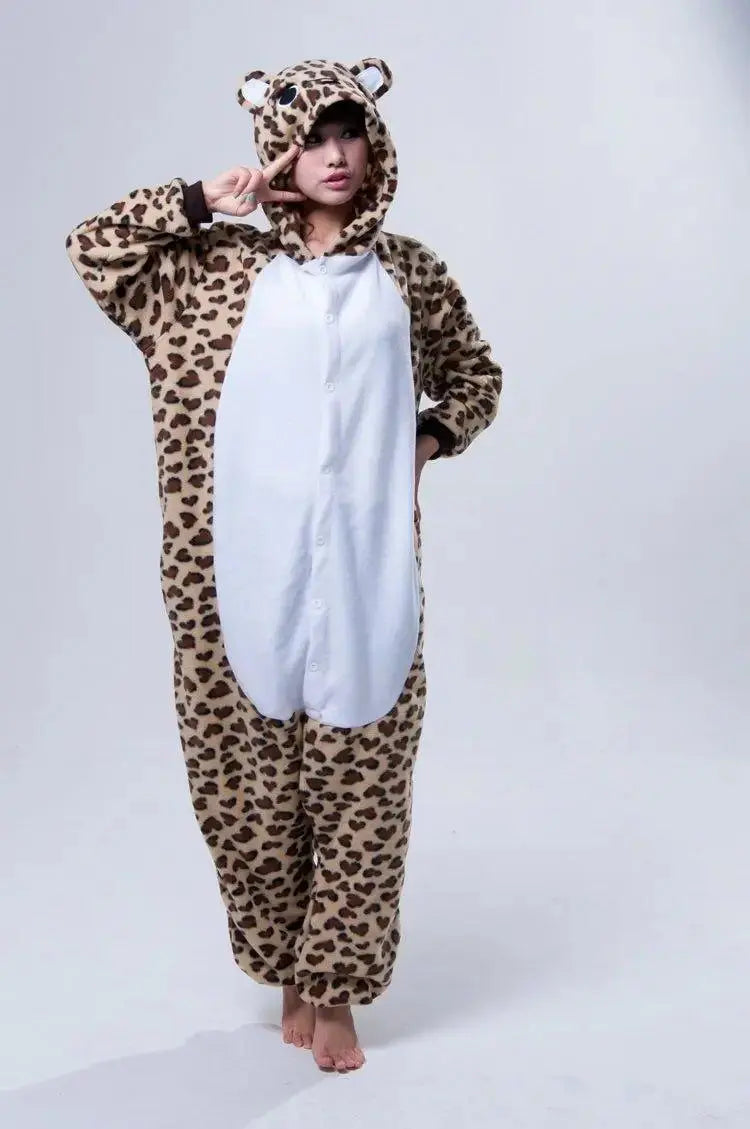 Animal Adult Leopard Bear Costume Onesies Kigurumi Pajamas - Pajamasbuy