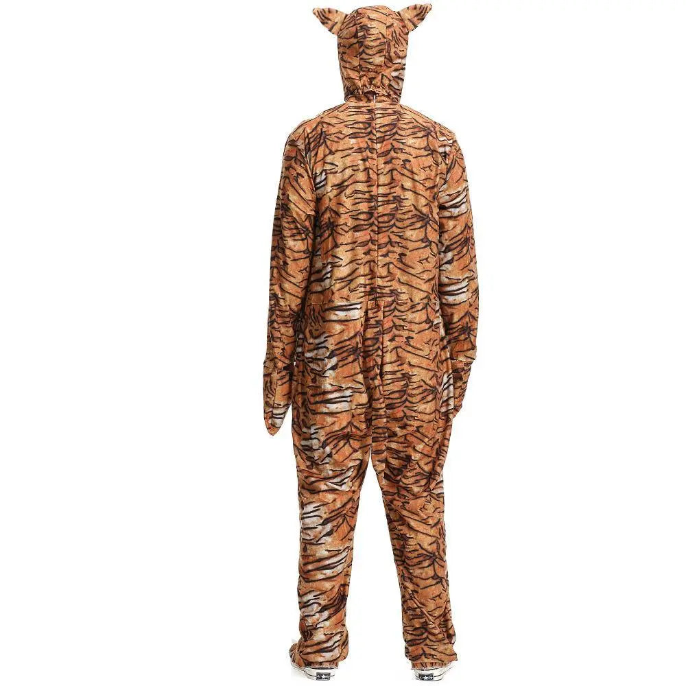 Animal Tiger Adult Jumpsuit Cosplay Costume Outfits Carnival Suit - Pajamasbuy