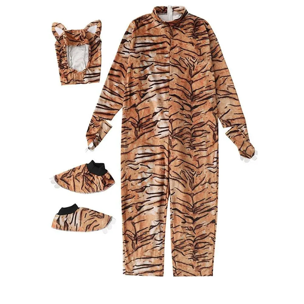 Animal Tiger Adult Jumpsuit Cosplay Costume Outfits Carnival Suit - Pajamasbuy