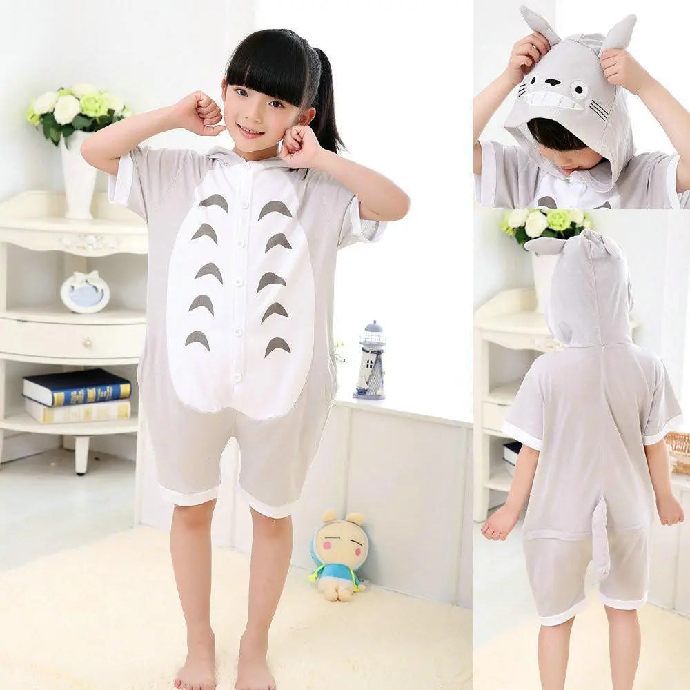 Anime Totoro Costume kids Animal Onesies Summer Pajamas - Pajamasbuy