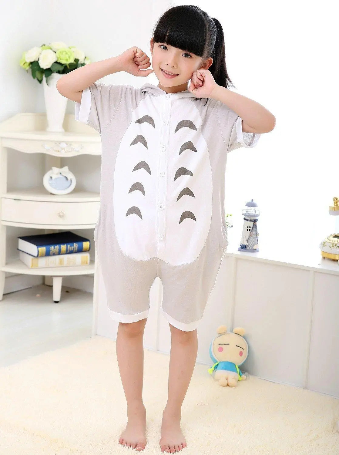 Anime Totoro Costume kids Animal Onesies Summer Pajamas - Pajamasbuy