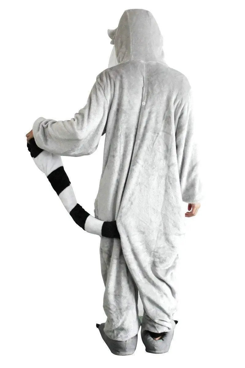 Big Tail Lemur Onesies Hoodie Pajamas Animal Kigurumi Pajamas - Pajamasbuy