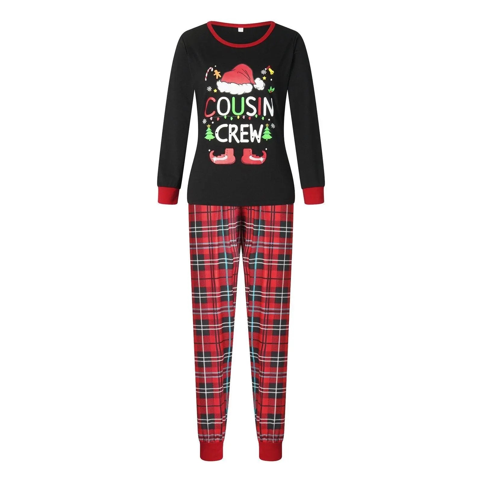 Black Elk Print Plaid Christmas Family Couples Matching Pajamas Party Sets - Pajamasbuy