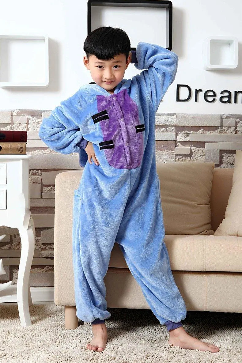 Blue Eeyore Donkey Kid Kigurumi Onesies Pajamas gift Costume - Pajamasbuy