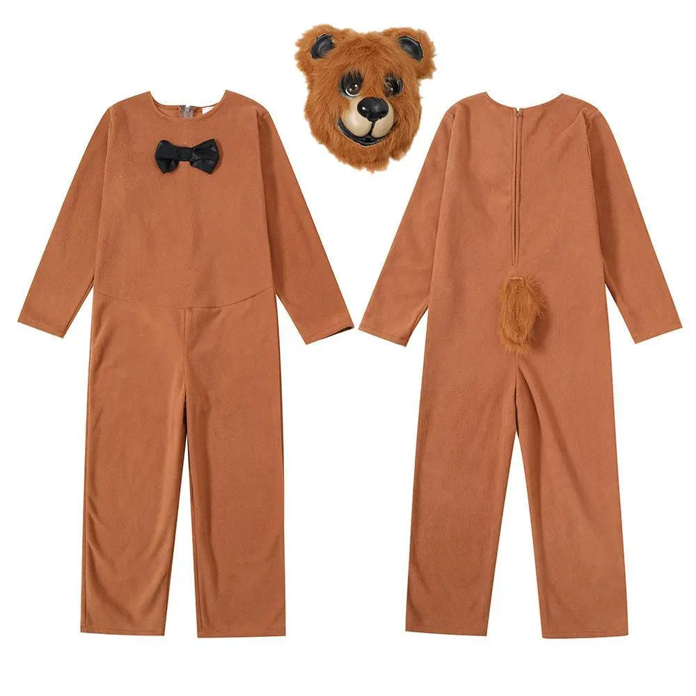 Brown Bear animal furry costume Children's Day Matching Pets Party Halloween - Pajamasbuy