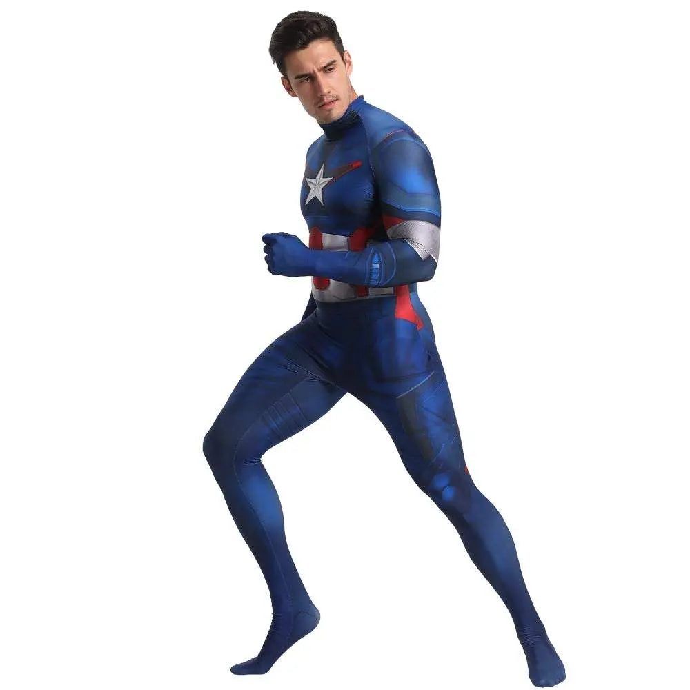 Captain America Outfits Halloween Cosplay Costume Bodysuit - Pajamasbuy