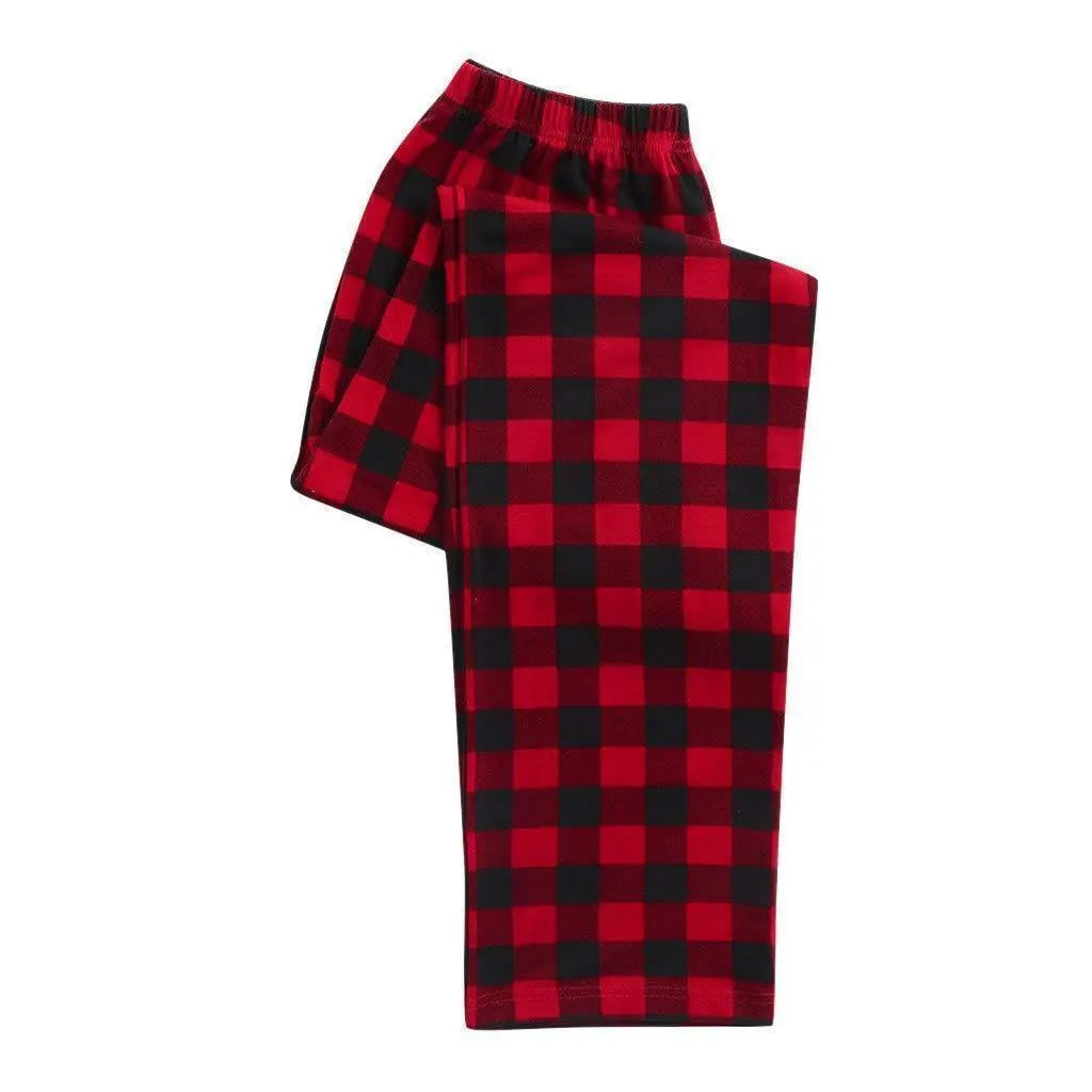 Christmas Family Matching Sleepwear Pajamas Sets red tree Top and Red Plaid Pants - Pajamasbuy