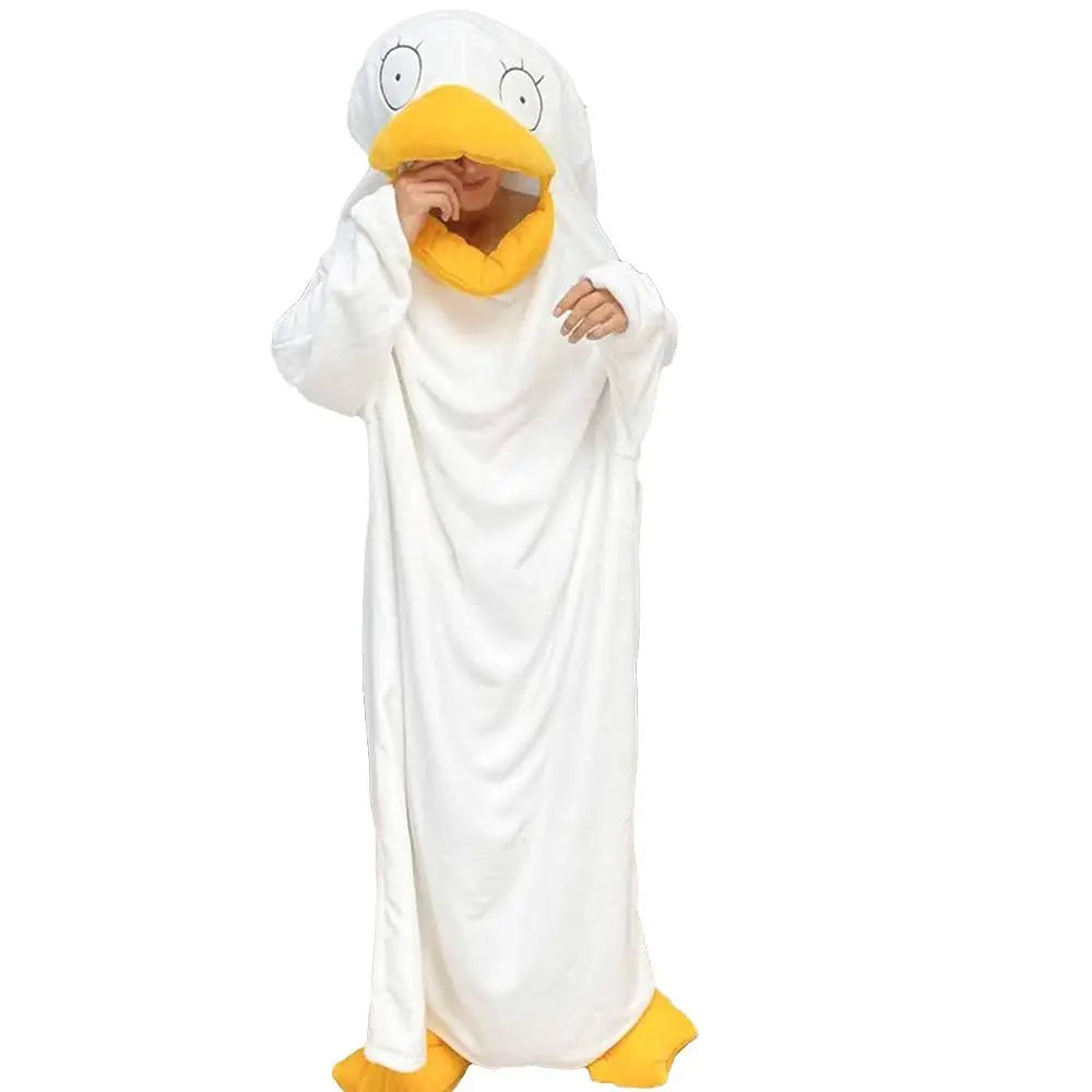 Christmas Pajamas Gintama Elizabeth Duck Blanket Unisex One - piece Bathrobe Nightgown - Pajamasbuy