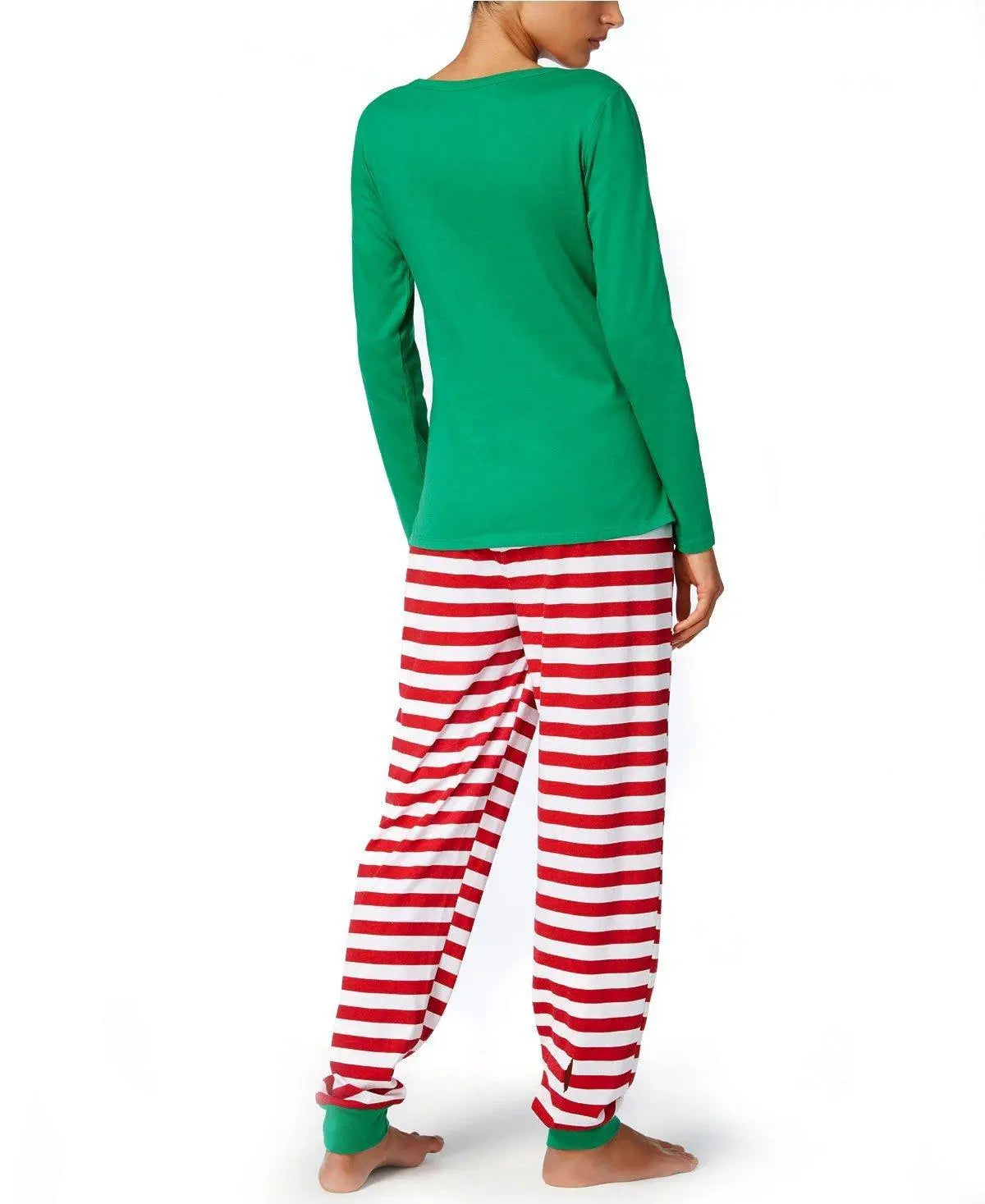 Christmas family Matching Stripe Printed Pajamas Outfits Two Pieces - Pajamasbuy