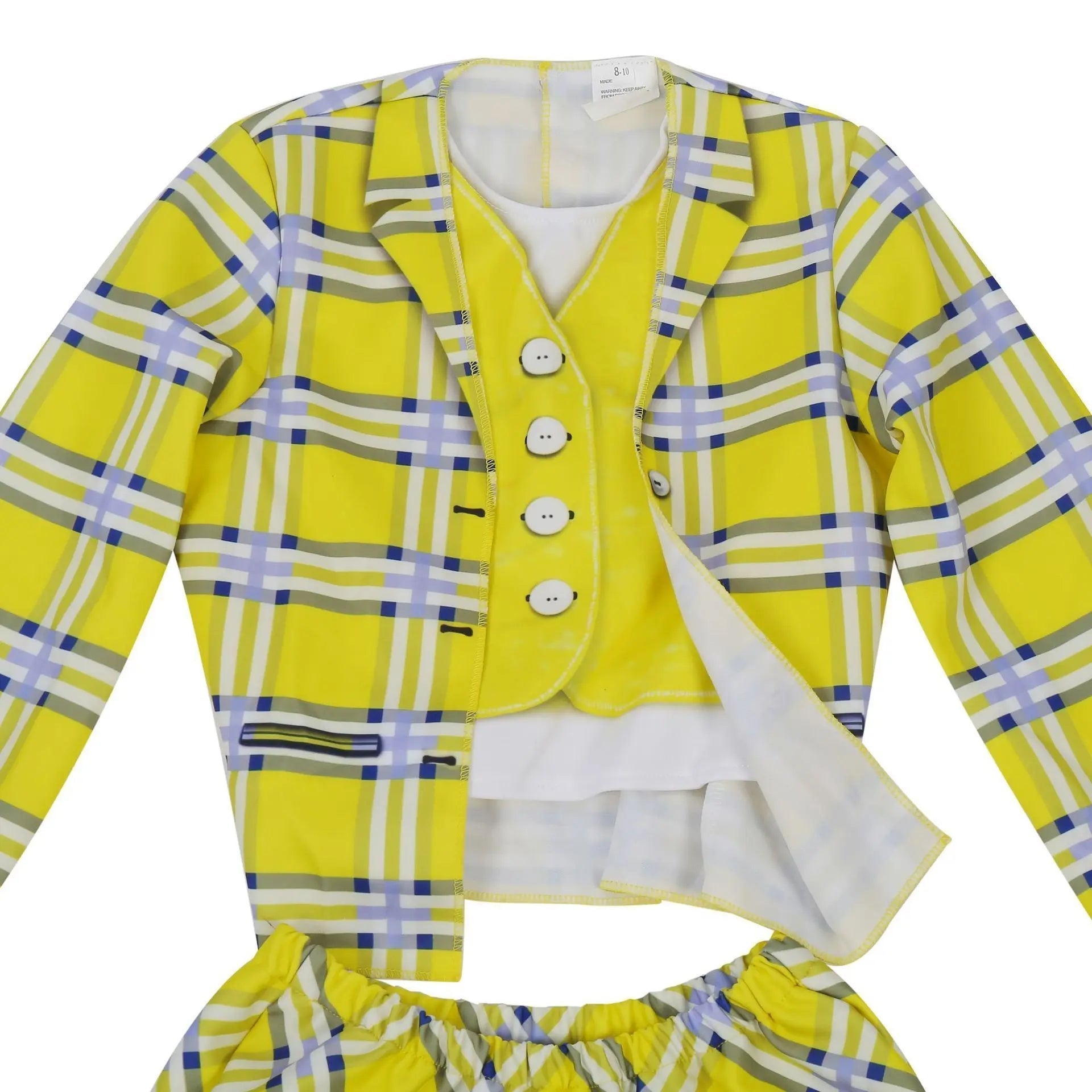 Clueless Cher Horowitz Girl Cosplay Costume School Uniform Suit Fancy Dress Halloween Outfit - Pajamasbuy