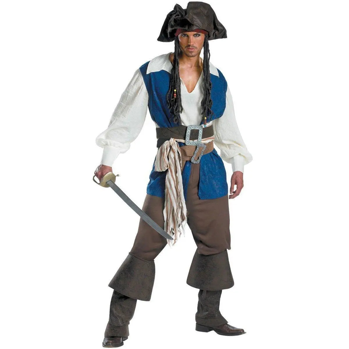 Couples Caribbean Captain Pirate Outfit Cosplay Costumes Fancy Dress Halloween Adult - Pajamasbuy