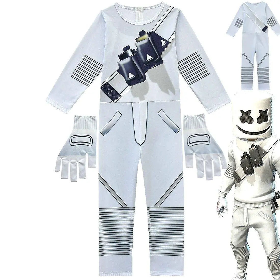 DJ Marshmello Chris Comstock Costume Jumpsuit for Kids Gift - Pajamasbuy