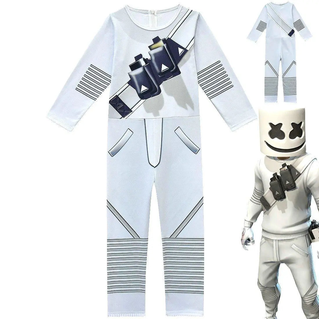 DJ Marshmello Chris Comstock Costume Jumpsuit for Kids Gift - Pajamasbuy