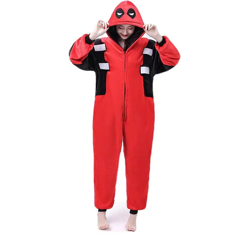 Deadpool Kigurumi Onesie Pajamas for Adults| PajmasBuy