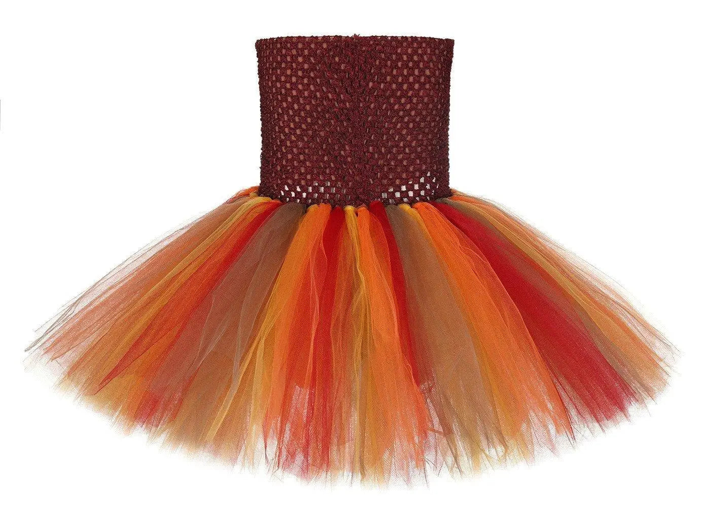 Fall Thanksgiving Tutu Dress Girl Maple Leaf Skirt with Hair Strap - Pajamasbuy