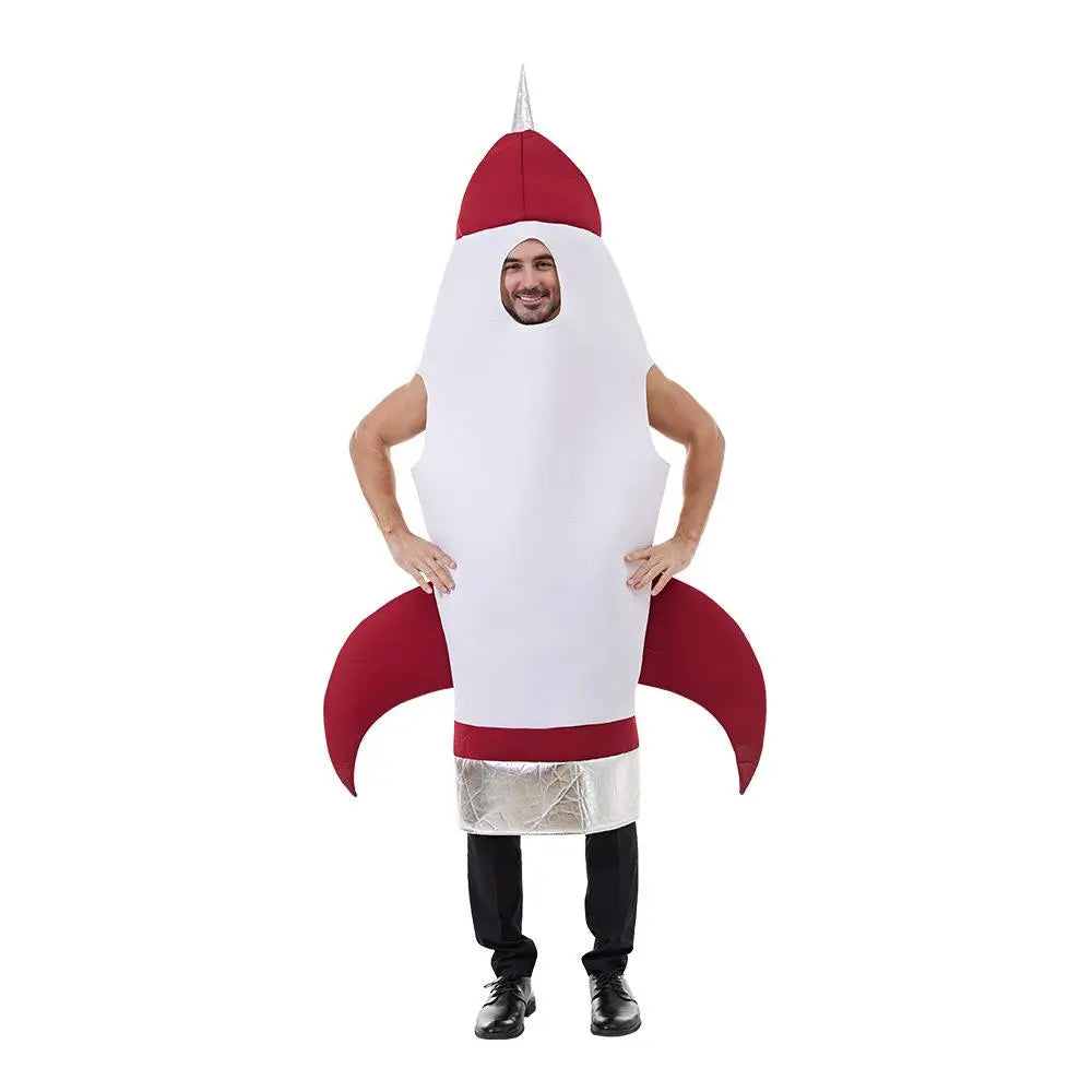 Fancy Dress Space Rocket Inflatable Costume Jumpsuit for Adults Outfit Halloween - Pajamasbuy