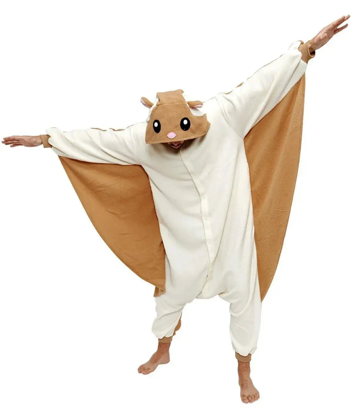 Flying Squirrel Kigurumi Onesies for Adult Hoodie Pajamas Animal Costume - Pajamasbuy