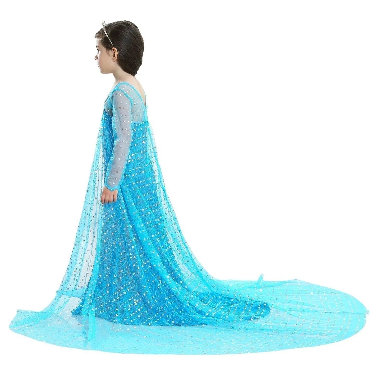 Frozen Elsa Costume Long Sleeve Girl Party Princess Dress - Pajamasbuy