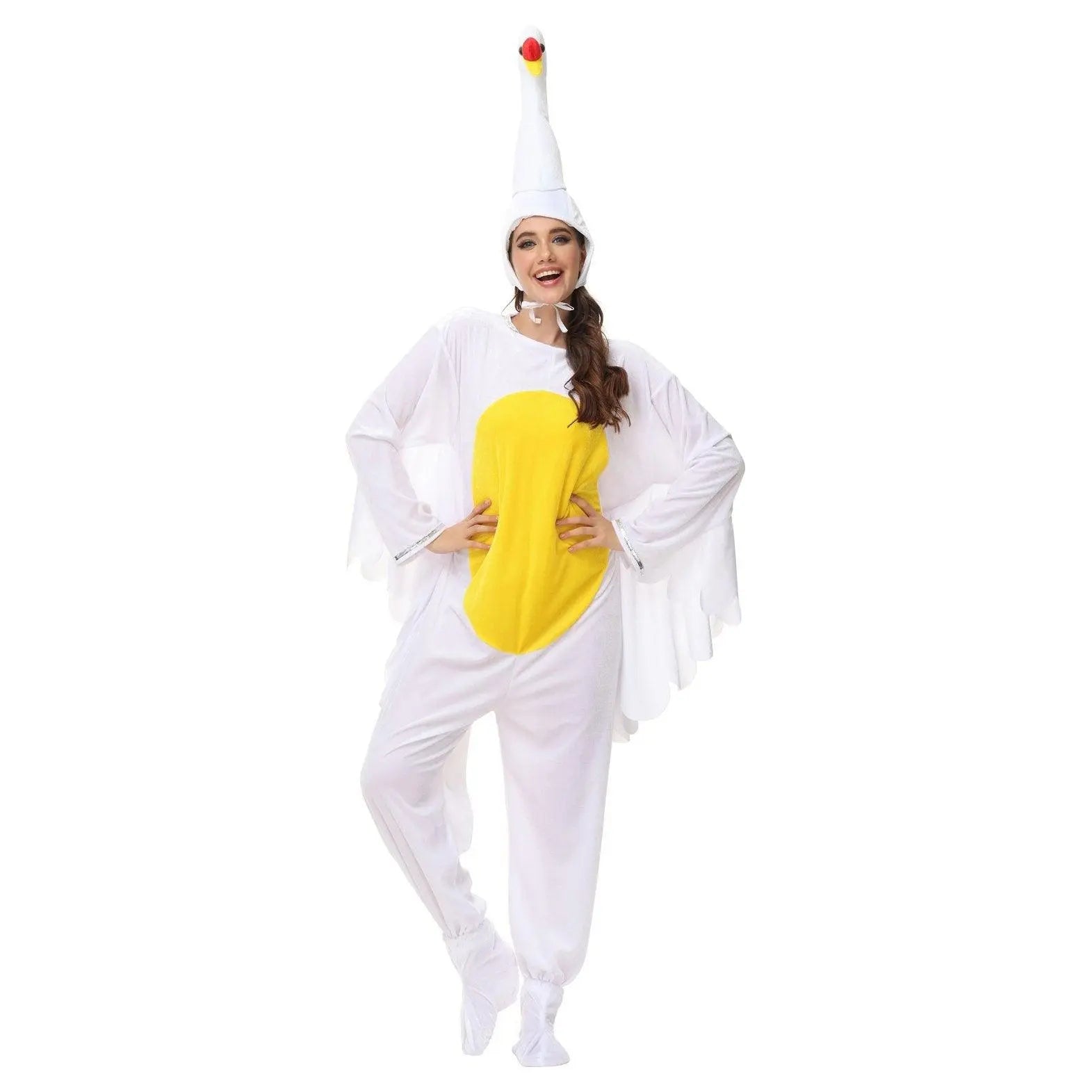 Funny Swan and Parrot Animal Kigurumi Onesies Cosplay Costume Jumpsuit - Pajamasbuy