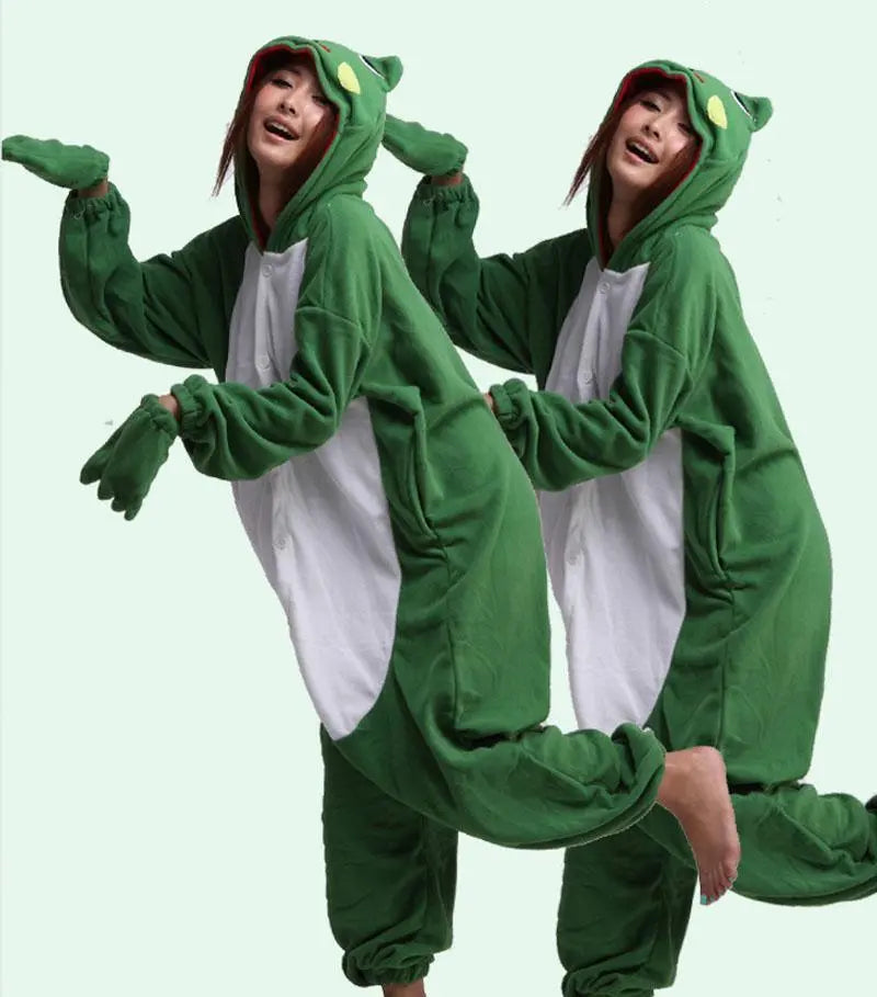 Green Frog Onesies Hoodie Costume Kigurumi Pajamas - Pajamasbuy