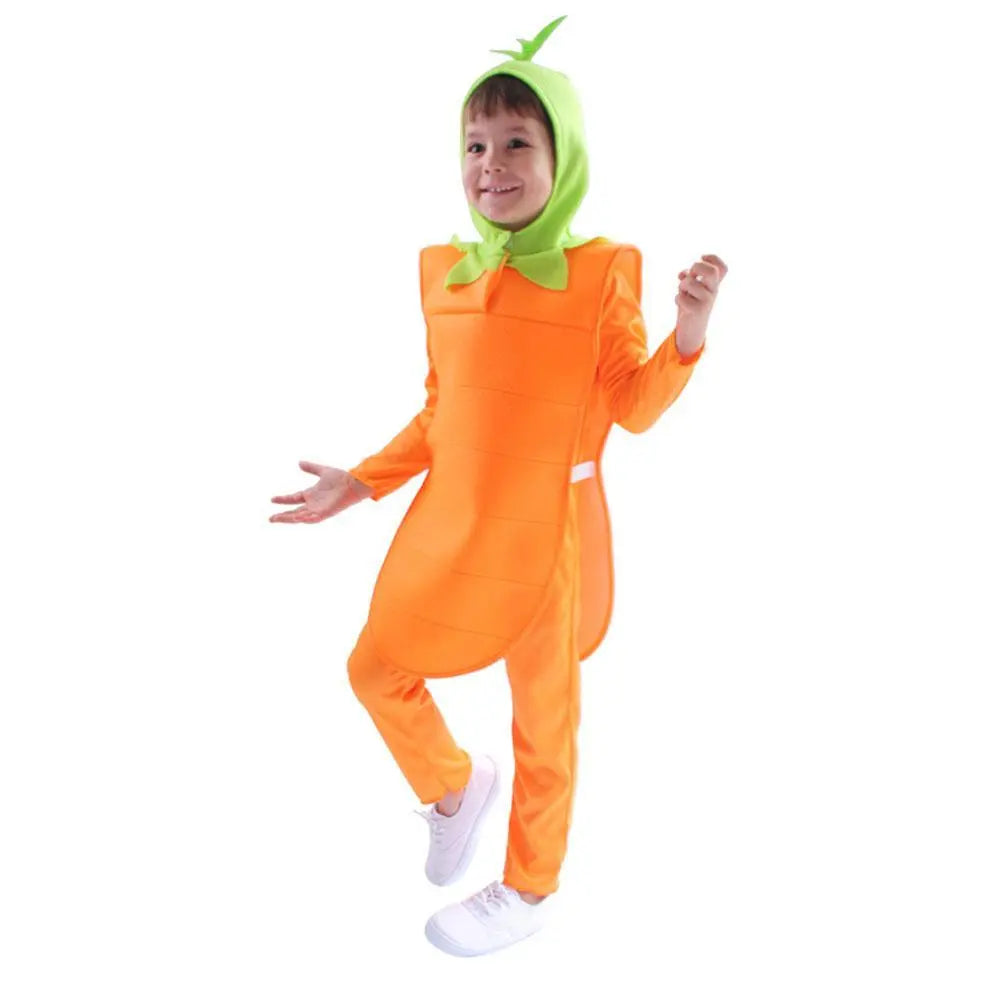 Halloween Carrot Cosplay Costumes Romper Onesie Cute Jumpsuit Outfit for Kids - Pajamasbuy