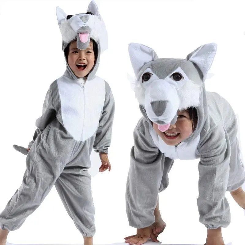 Halloween Child wolf Kids animal kigurumi onesie Costume - Pajamasbuy