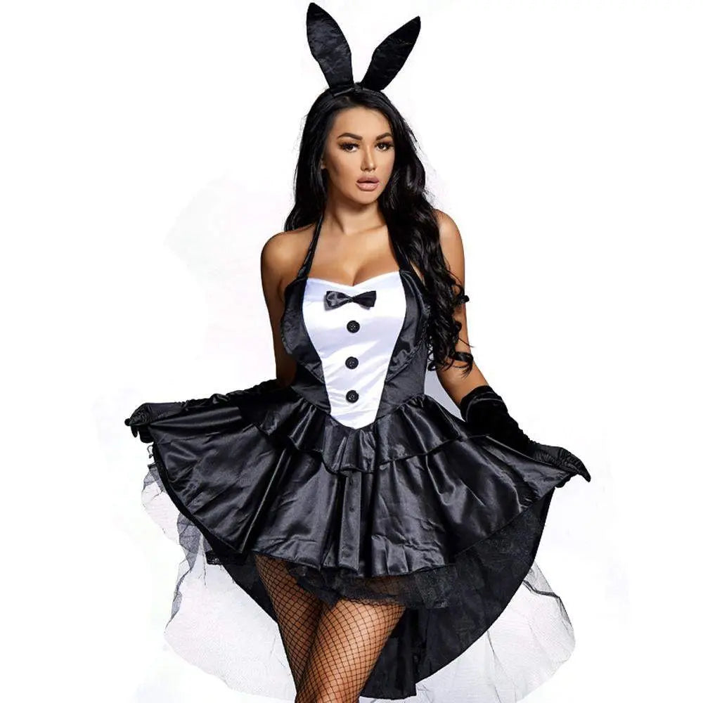 Halloween Women's bunny tuxedo magician Black Easter costume for girl - Pajamasbuy