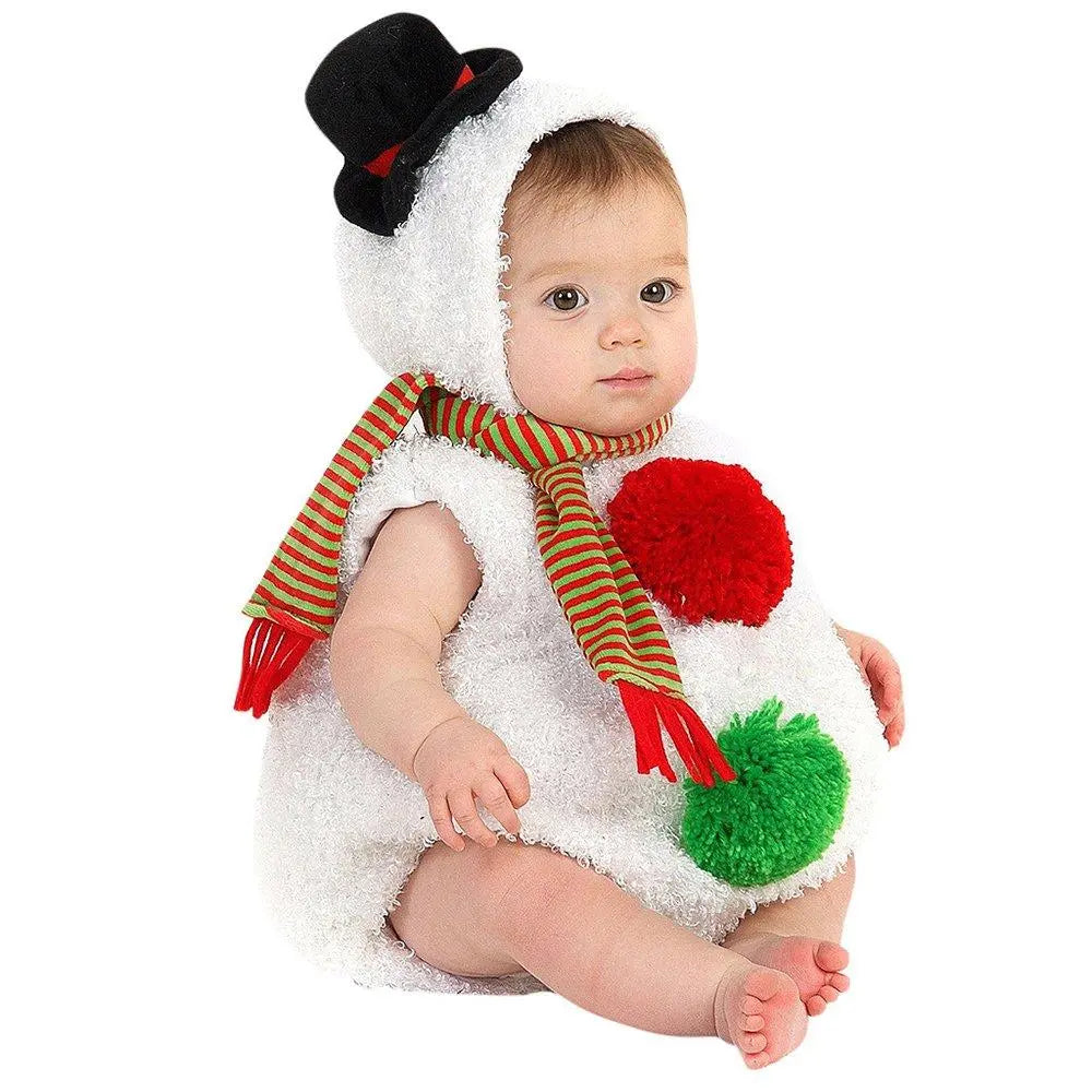 Infant Christmas Costume Snowman White Rompers - Pajamasbuy