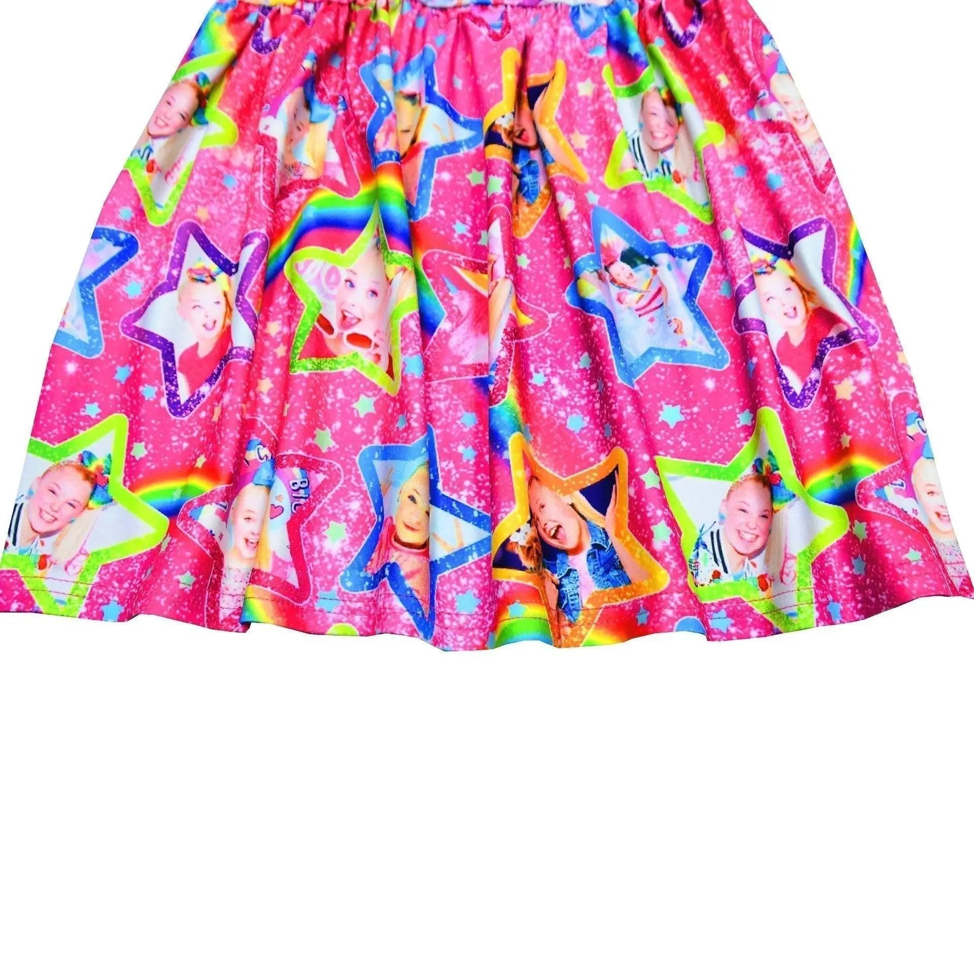 JoJo Siwa Cute Girls Costume Cartoon Unicorn Ruffle Sleeve Dresses Gift - Pajamasbuy