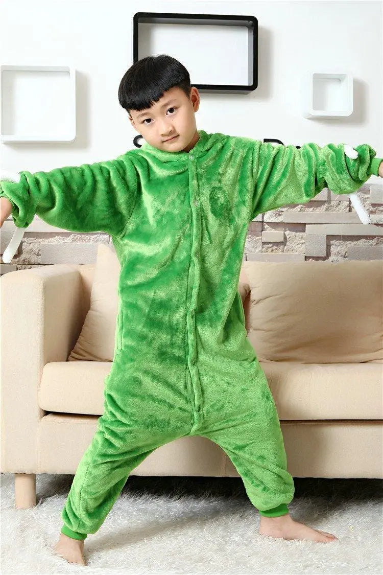 Kid Monster Inc Mike Wazowski Kigurumi Pajamas costume Onesie - Pajamasbuy