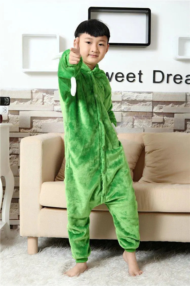 Kid Monster Inc Mike Wazowski Kigurumi Pajamas costume Onesie - Pajamasbuy