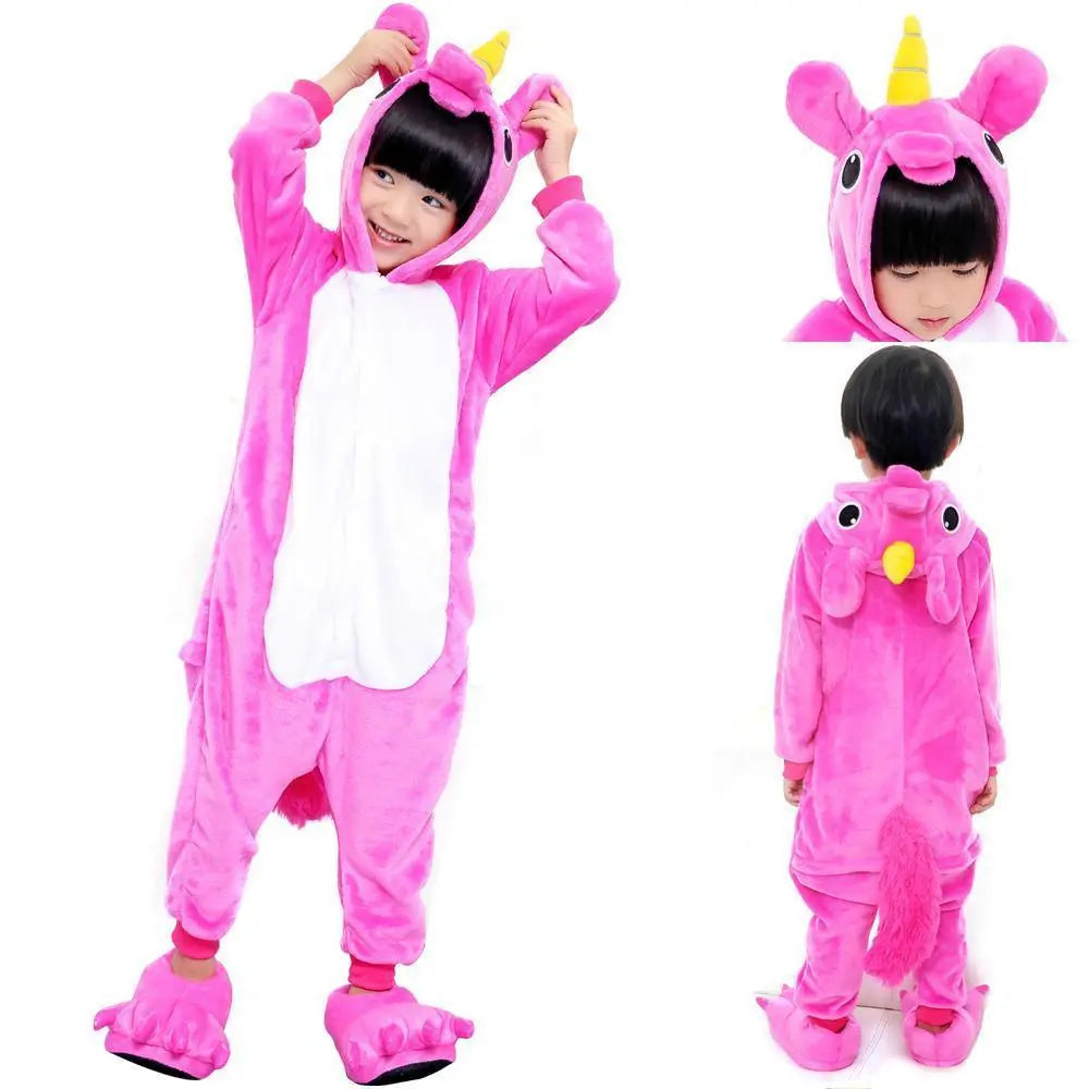 Kid Unicorn Pegasus Onesie Pajamas Kigurumi Hoodie Sleepwear - Pajamasbuy