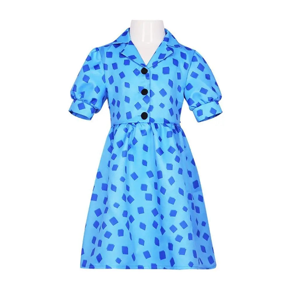 Kids Children Matilda the Musical Blue Cosplay Costume Dress Outfits - Pajamasbuy