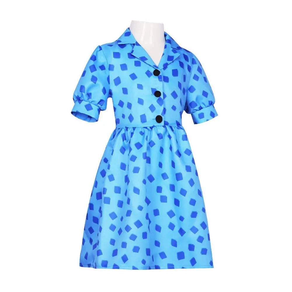 Kids Children Matilda the Musical Blue Cosplay Costume Dress Outfits - Pajamasbuy