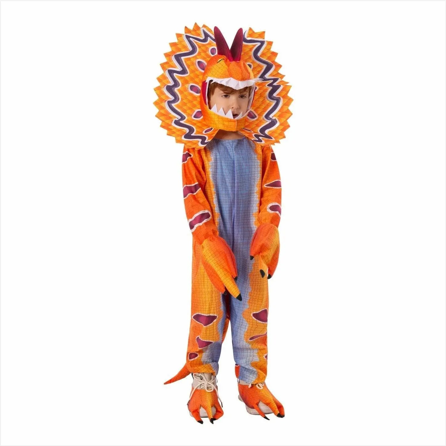 Kids Dilophosaurus Orange Animal Halloween Cosplay Party Costumes - Pajamasbuy