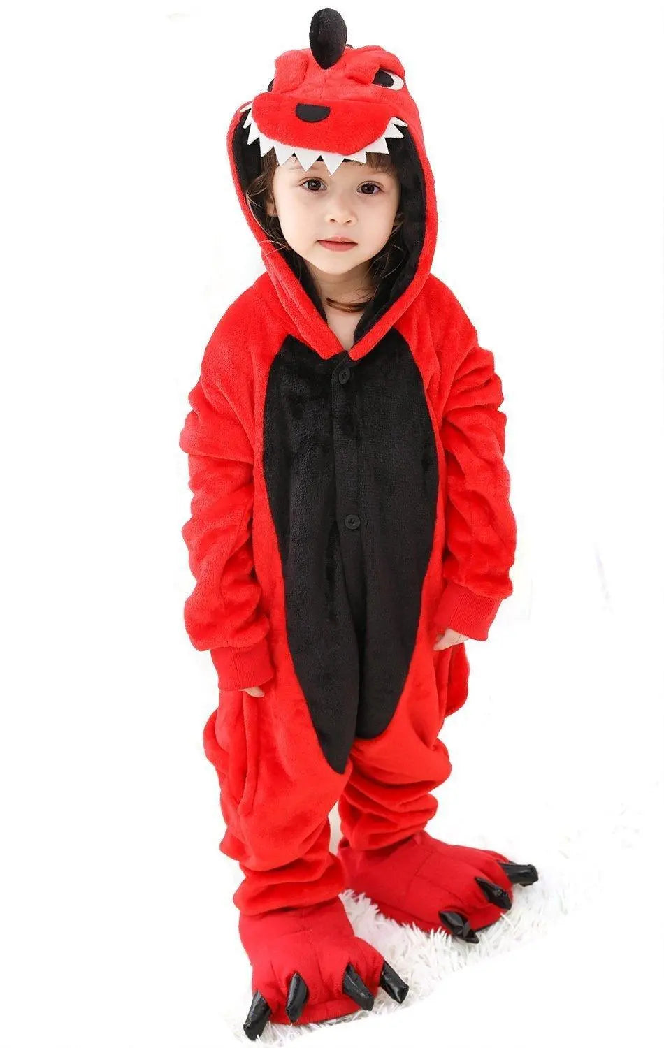 Kids Dinosaur Short Sleeves Animal Kigurumi Onesies Pajamas - Pajamasbuy