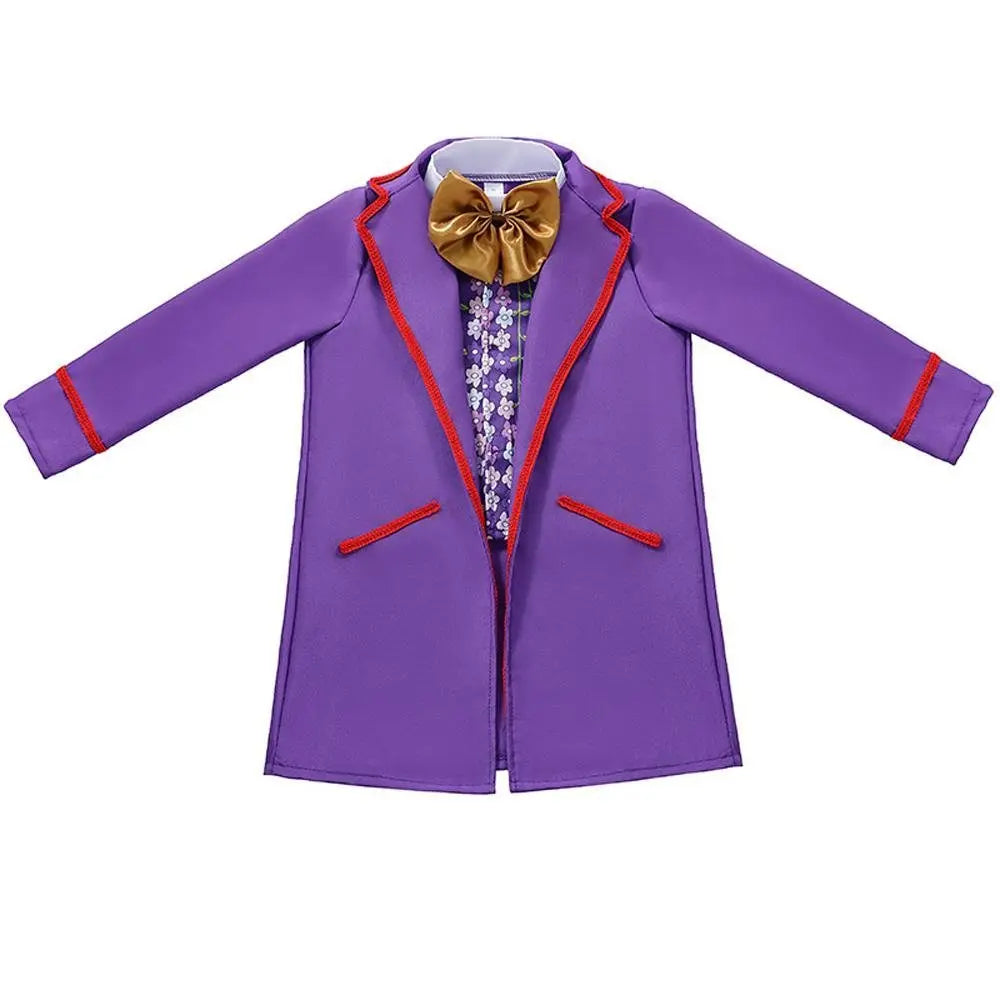 Kids Willy Wonka Charlie and the Chocolate Factory Johnny Depp Cosplay Suit Costume Set - Pajamasbuy