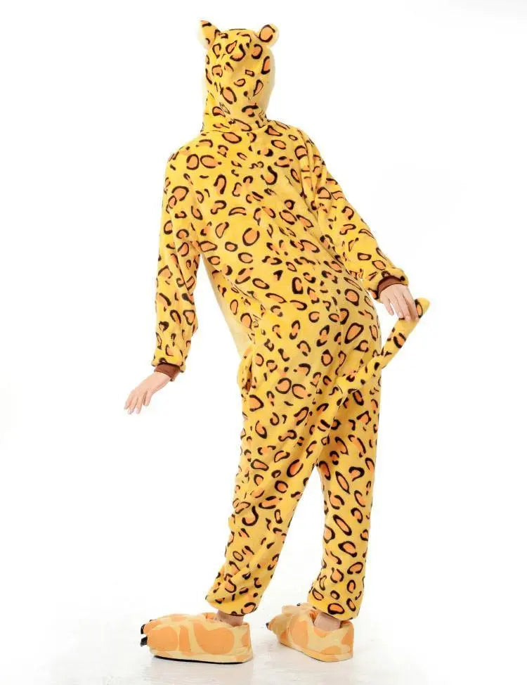 Leopard Tiger Adult Animal Kigurumi Onesies Pajama Costumes - Pajamasbuy