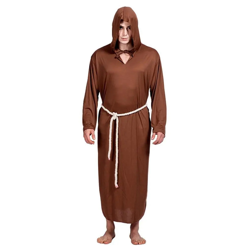 Medieval Monk Robe Priest Robe Halloween Cosplay Stage props show costume - Pajamasbuy