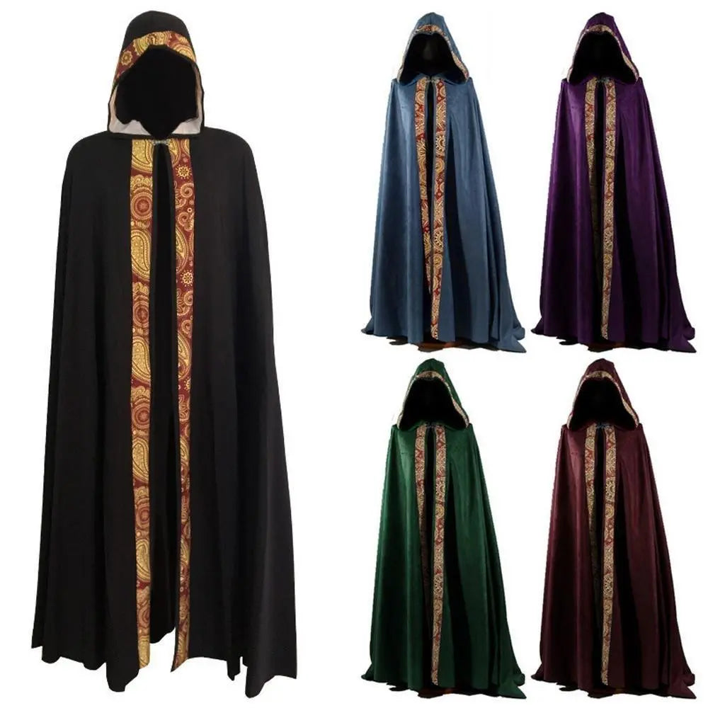 Men's Long Cloak Medieval Church Clergy Loose Dress Cape Cosplay Costume Halloween Outfit - Pajamasbuy