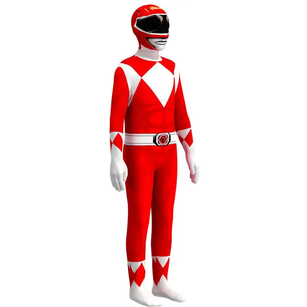 Mighty Morphin Power Rangers Costume Kids Superhero Bodysuit Halloween jumpsuits onesies - Pajamasbuy