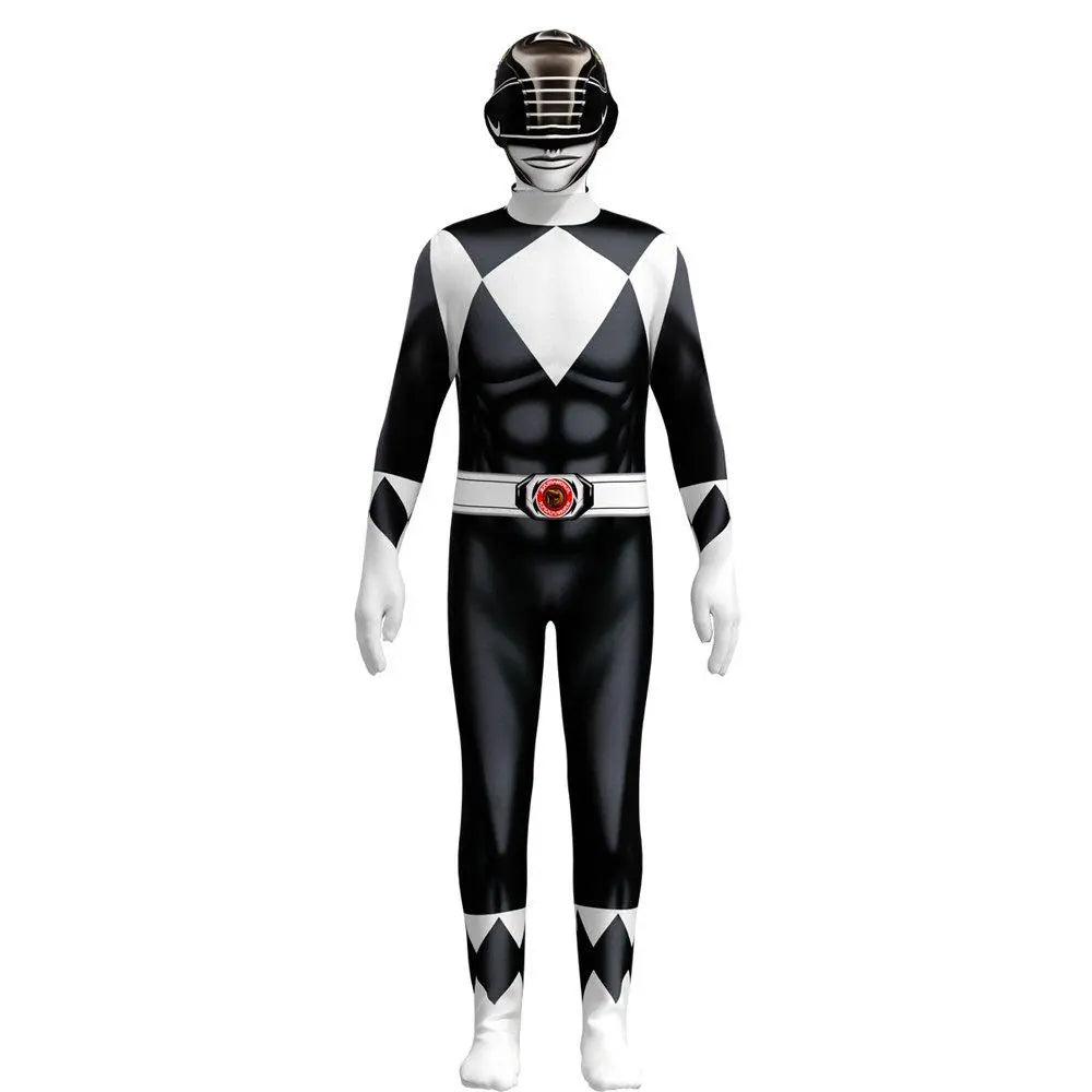 Mighty Morphin Power Rangers Costume Kids Superhero Bodysuit Halloween jumpsuits onesies - Pajamasbuy